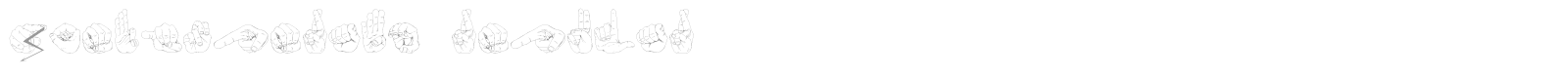 zoefingerabc Regular font preview
